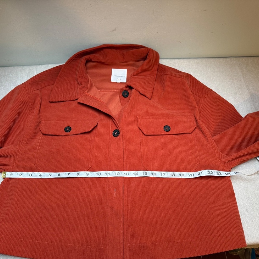 Avec Les Filles Oversized Corduroy Button Down Top Jacket XL - Picture 8 of 10